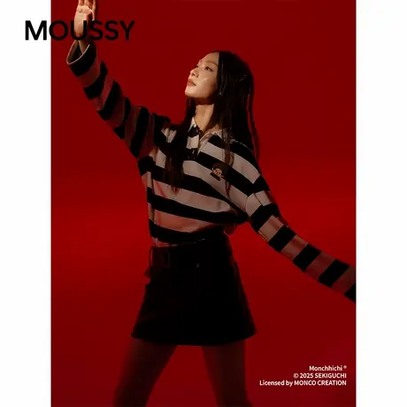 MOUSSY%Monchhichi合作款 20251秋季新品学院风卫衣028IAA01-1020商品大图