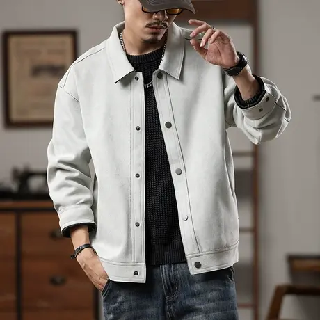 百搭保暖外套秋冬款外套男士上档次休闲外套男户外潮流男款夹克图片