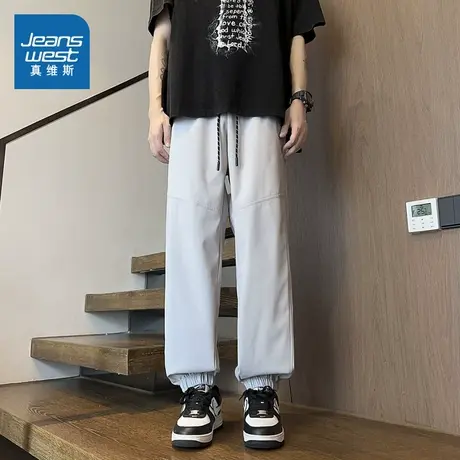 LE真维斯男女同款2025春季新款 百搭设计感百搭宽松户外工装裤商品大图
