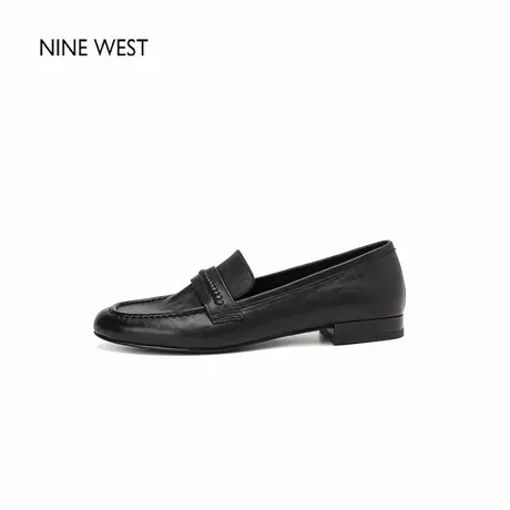 Nine West/玖熙2025年春季新款乐福鞋女平底单鞋一脚蹬豆豆鞋女商品大图