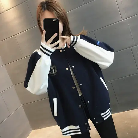 外套女装早春2024年新款春装卫衣棒球服薄款宽松女士短外套百搭潮图片