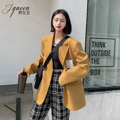 西装外套女春秋季新款宽松廓形oversize高级感宽肩气质小西服潮商品大图