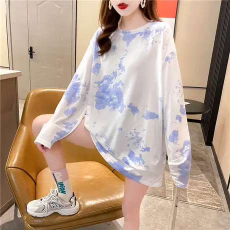 2024年新款复古温柔风连衣裙夏季茶歇裙子长款仙女装早春长袖t恤图片