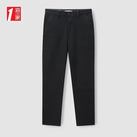 海一家舒适高腰长裤2023秋季新款简约基础时尚微弹中年男士休闲裤商品大图