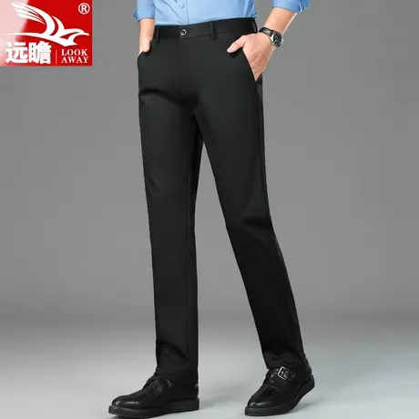 黑色休闲裤男冬季爆款2022新款男士秋冬西裤宽松直筒百搭裤子男款商品大图