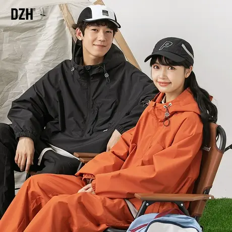 情侣半拉链连帽外套男春秋潮高级感2024年新款美式机能冲锋衣夹克商品大图