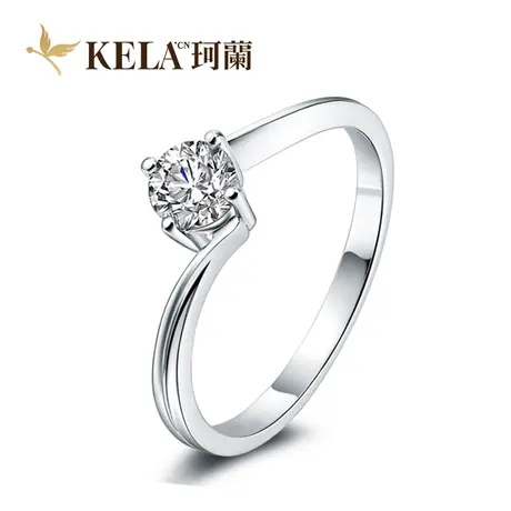【四爪戒托】珂兰钻石 18k金戒托钻戒空托结婚婚戒钻托女 优雅P图片