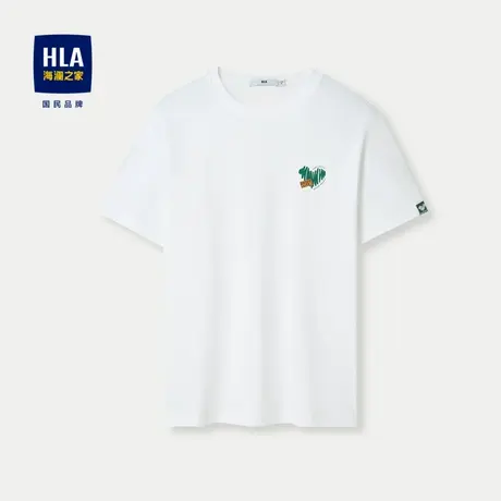 HLA/海澜之家冰感科技棉短袖凉感T恤24春夏吸湿排汗心潮系列短t男图片