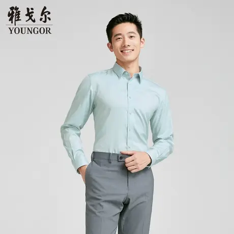 【商场同款】雅戈尔男士长袖衬衫新款官方商务休闲上班穿衬衫男图片