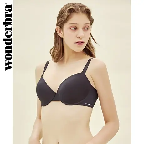 【大包容】光面轻薄大胸显小内衣软侧翼无痕收副乳提升聚拢文胸商品大图