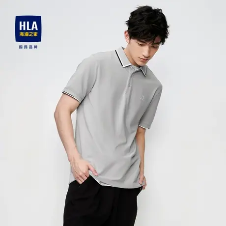 HLA/海澜之家含莱赛尔短袖Polo2023春夏新款印花翻领短t商品大图