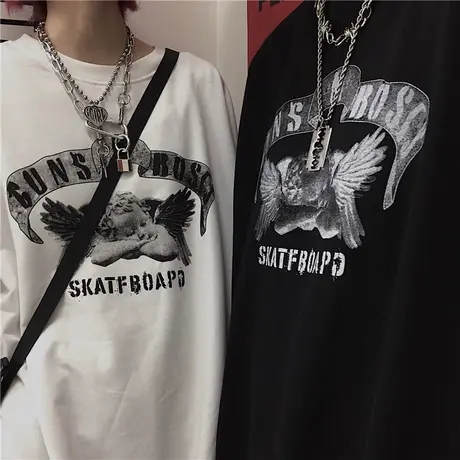 情侣装卫衣女宽松韩版潮ins超火设计感小众春秋薄款oversize外套商品大图