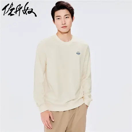 佐丹奴外套男装字母胸章圆领长袖套头卫衣 13022755图片