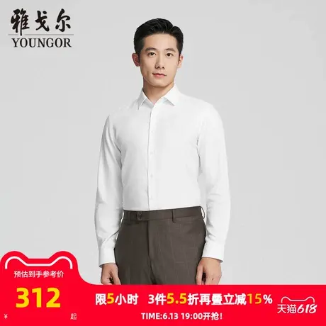【商场同款】雅戈尔男士长袖衬衫春秋新款官方商务休闲长袖衬衫男商品大图