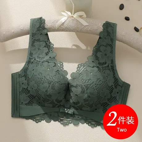 内衣女士小胸聚拢收副乳防下垂上托背心式文胸罩无钢圈中厚1.7cm商品大图