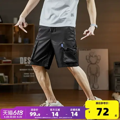 唐狮25春夏季新款休闲短裤男透气工装潮酷百搭五分裤运动中短裤商品大图