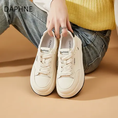 Daphne/达芙妮2025新款女鞋厚底增高小白鞋女百搭休闲板鞋运动潮图片