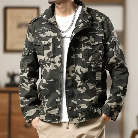 百搭潮流工装男夹克外套男士休闲秋冬男款外套宽松潮流大码外套图片