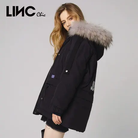 【呼呼专享】LINC金羽杰羽绒服女款工装感羽绒服女外套2044242商品大图