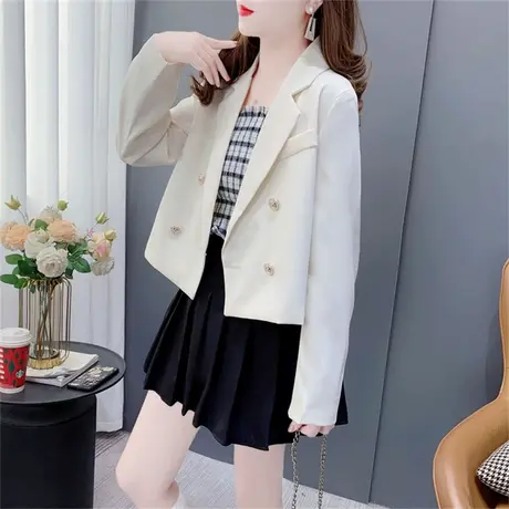 休闲小西装外套女春季2023年新款洋气减龄短款小个子时尚西服上衣图片