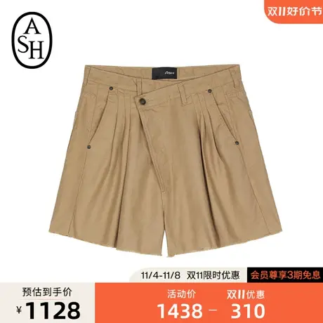 ASH女装新款BROOKLYN时尚简约休闲裤潮流百搭不规则宽松短裤图片