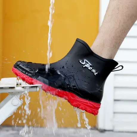 雨鞋女2024新款情侣时尚短筒雨靴男ins潮防水防滑胶鞋耐磨水鞋软商品大图