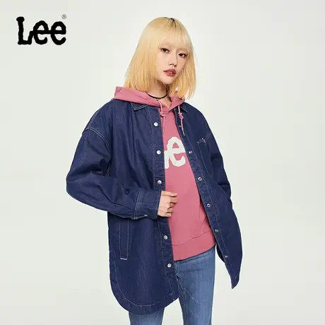 Lee商场同款23秋冬新品舒适中国蓝染清水洗女牛仔棉服LWT00668820图片