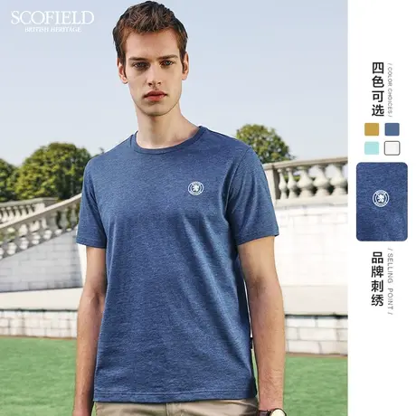 【1.5折秒杀】Scofield男装T恤短袖夏季透气纯棉休闲薄款短袖T恤图片