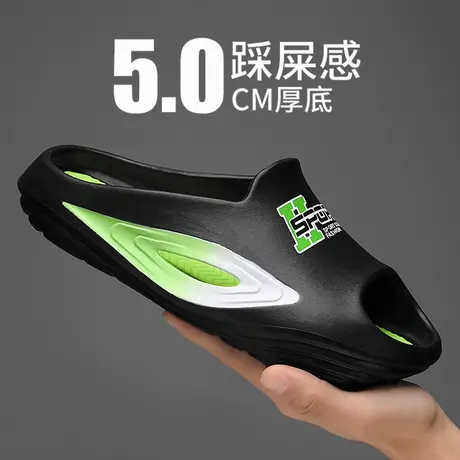 潮牌拖鞋男夏季居家外穿防滑踩屎感椰子凉拖户外运动软底沙滩凉鞋商品大图