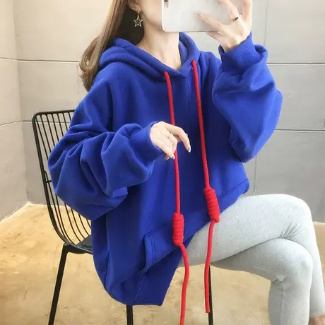 卫衣女秋冬韩版宽松bf慵懒风加绒加厚百搭欧货大版ins超火外套潮商品大图