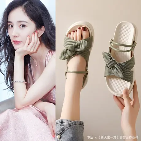 明星同款凉鞋女2023夏季新款仙女风学生两穿凉拖鞋外穿沙滩鞋罗马商品大图