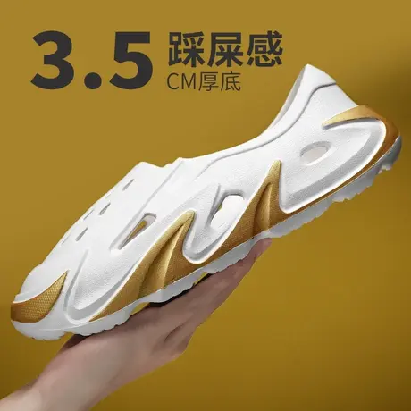 雨鞋男士时尚户外防滑钓鱼水鞋男款胶鞋短筒雨靴沙滩洞洞鞋防水鞋商品大图