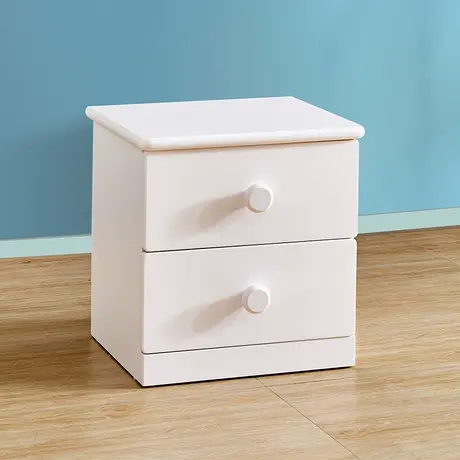 顾家家居儿童床床头柜实木床头柜白色柜子商品大图