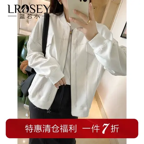 【清仓直降】大码女装抗皱休闲美式棒球服胖MM秋装宽松夹克外套商品大图