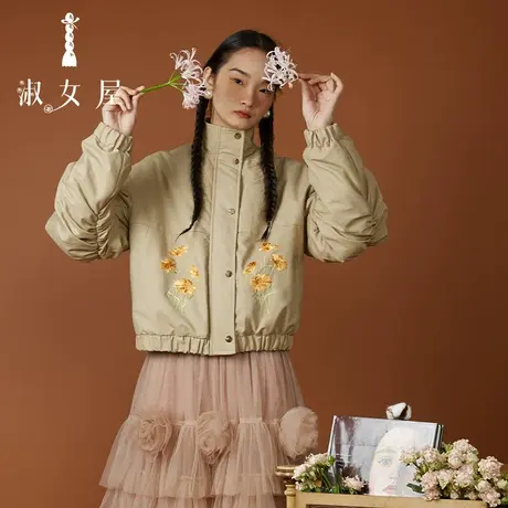 淑女屋官方旗舰店非洲菊空军夹克图片