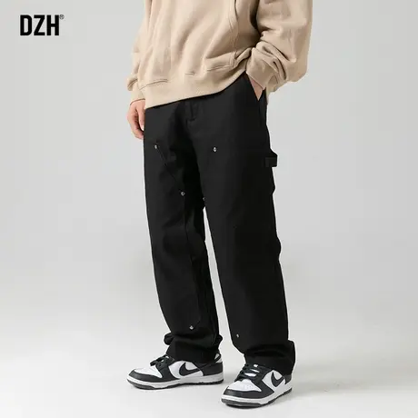 男士黑色工装裤男款秋季潮牌裤子男高级感直筒裤美式休闲百搭长裤商品大图