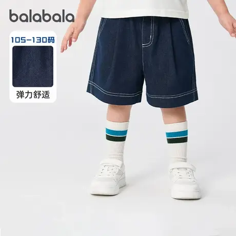 【商场同款】巴拉巴拉童装儿童中裤男童牛仔裤2025夏新款时尚百搭商品大图