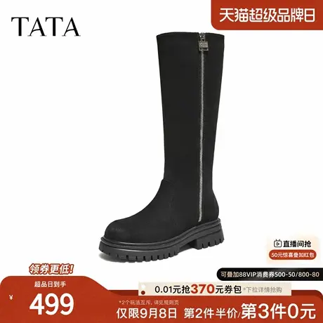 TATA/他她2025冬百搭时尚简约女骑士靴新款CHP01DC5商品大图