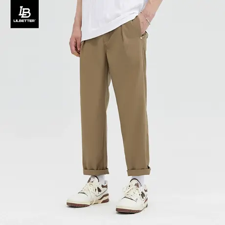 Lilbetter九分裤男士秋夏季新款港风休闲裤宽松裤子潮工装直筒裤图片