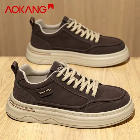 奥康男鞋2026新款春季复古休闲百搭板鞋男士软底舒适增高运动潮鞋商品大图