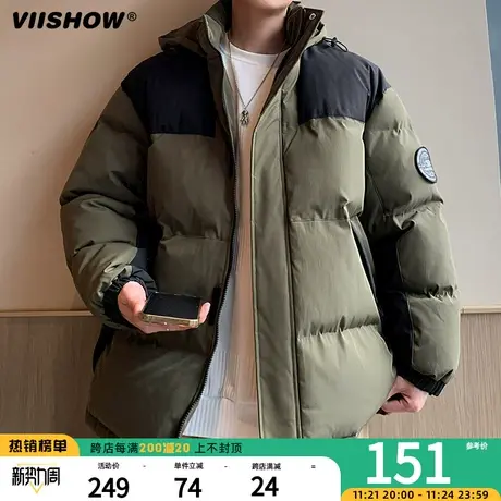 VIISHOW连帽棉服男冬季加厚保暖棉袄冲锋夹克潮牌宽松面包服外套商品大图