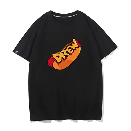 Drew美式潮牌趣味宽松短袖男女情侣纯棉印花情侣休闲打底半袖T恤商品大图