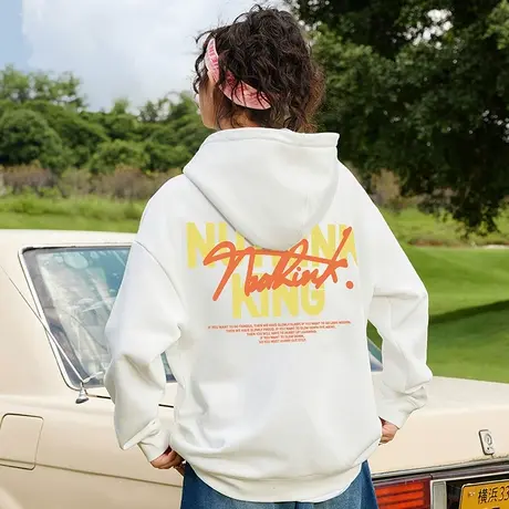 Nuthink美式保暖重磅420g连帽卫衣潮牌男潮加绒加厚宽松情侣外套商品大图