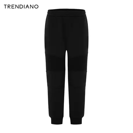 TRENDIANO官方打揽拼接宽松休闲裤2023年冬季新款运动束脚裤男潮图片