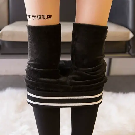 貂绒瑜伽裤1800生态棉 秋冬超柔西瓜档压力显瘦美腿袜一体商品大图