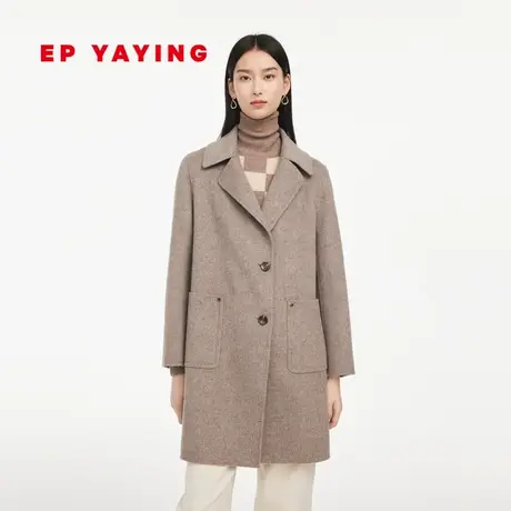 [牦牛绒]EP雅莹女装 西装式大衣 无染色毛呢外套 商场同款8411A商品大图