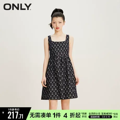 ONLY冬季复古休闲收腰显瘦牛仔吊带连衣裙女|123142001图片