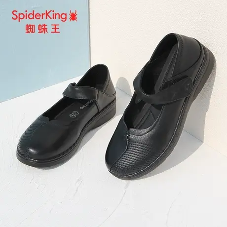 SPIDER KING/蜘蛛王女鞋真皮2023春商场新款工作妈妈老人鞋魔术贴图片