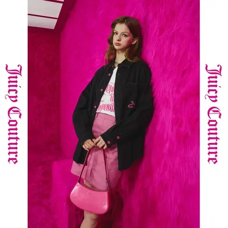 Juicy Couture橘滋早秋装女女装年新款甜酷撞色刺绣水洗牛仔外套图片