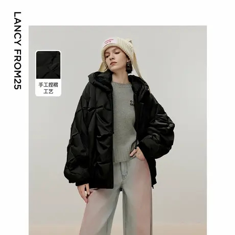 朗姿欧洲EiLEEN ELITEE高级感气质通勤时尚棉服女2024冬新款外套图片